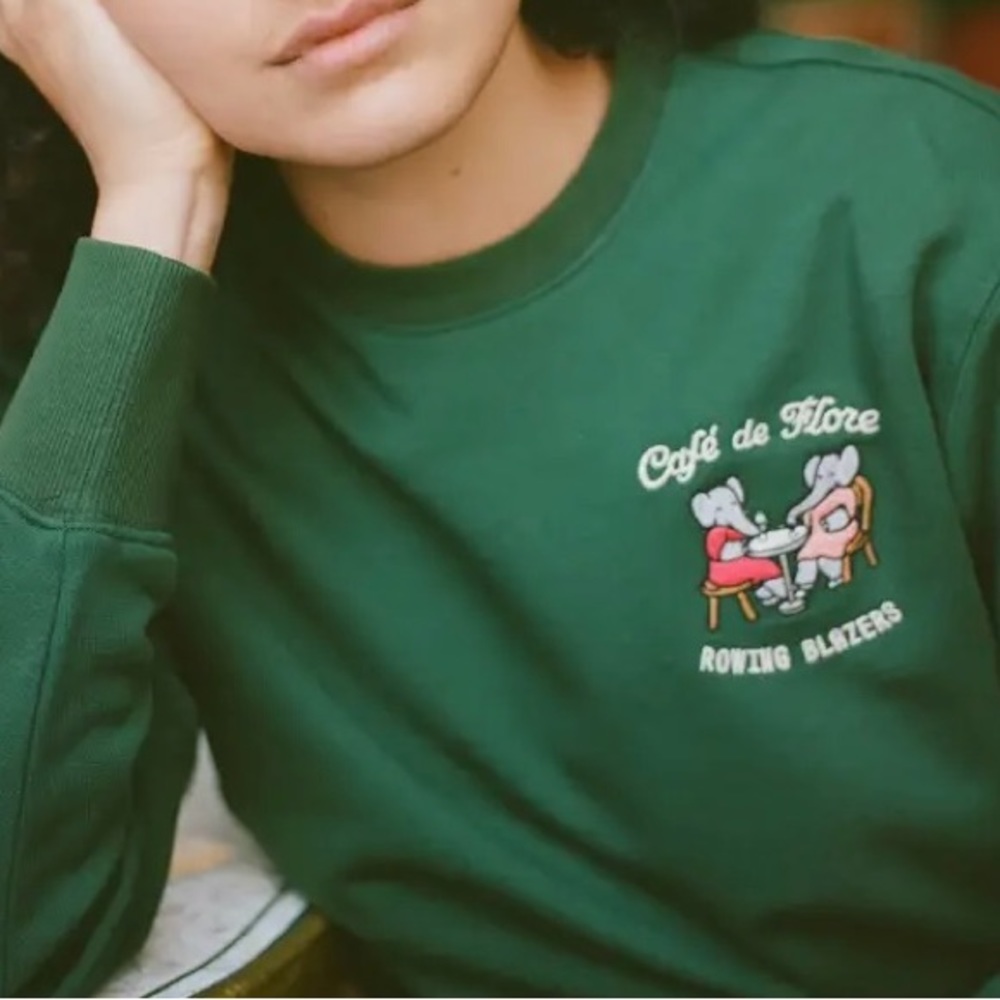 Rowing Blazers x Cafe de Flore Babar Sweatshirt NWT